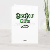 Disk Golf Themed Geburtstag Karte (Rückseite)