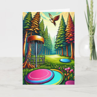 Disk Golf Themed Happy Vatertag Karte