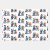 Disk Golf Themed Weihnachten Geschenkpapier Set (Vorderseite)