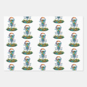 Disk Golf Themed Weihnachten Geschenkpapier Set (Vorderseite)