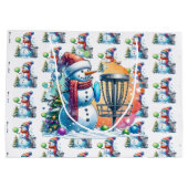 Disk Golf Themed Weihnachten Große Geschenktüte (Rückseite)