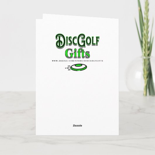 Disk Golf Themed Weihnachten Karte (Rückseite)