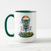Disk Golf Themed Weihnachten Tasse (Links)