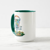 Disk Golf Themed Weihnachten Tasse (Vorderseite Links)