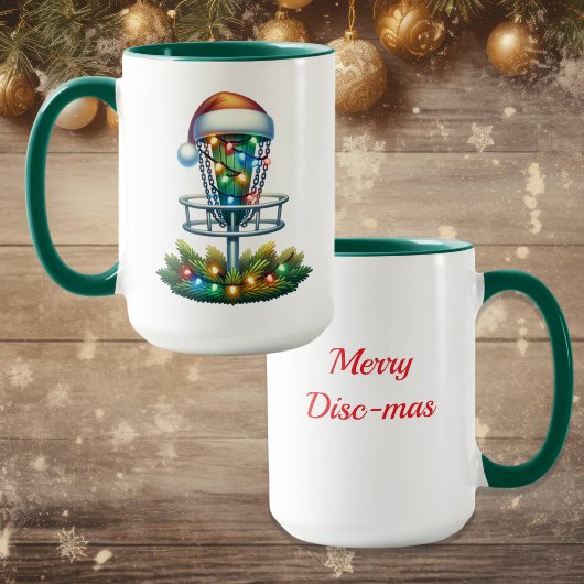 Disk Golf Themed Weihnachten Tasse