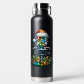 Disk Golf Themed Weihnachten Trinkflasche (Vorderseite)
