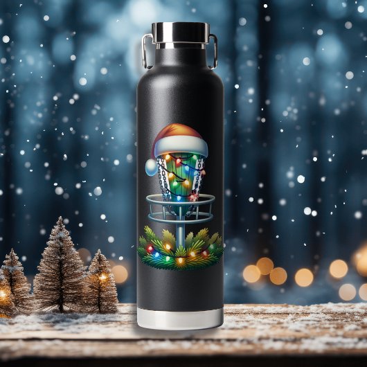 Disk Golf Themed Weihnachten Trinkflasche