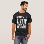 Disk Golf Tree gibt und nimmt weg T-Shirt (Vorne ganz)