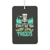 Disk Golf trifft die glücklichen kleinen Bäume Autolufterfrischer (Vorderseite)