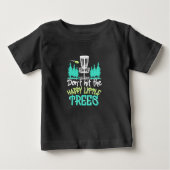 Disk Golf trifft die glücklichen kleinen Bäume Baby T-shirt (Vorderseite)