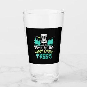 Disk Golf trifft die glücklichen kleinen Bäume Glas
