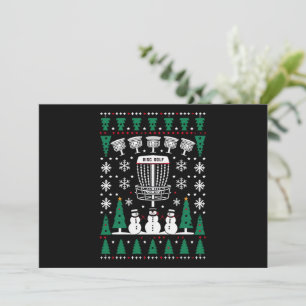 Disk Golf Ugly Christmas Sweater Pajama Geschenke Feiertagskarte