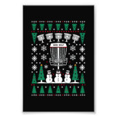 Disk Golf Ugly Christmas Sweater Pajama Geschenke Fotodruck (Vorne)