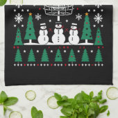 Disk Golf Ugly Christmas Sweater Pajama Geschenke Geschirrtuch (Gefaltet)