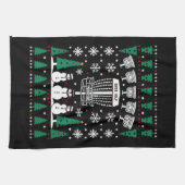 Disk Golf Ugly Christmas Sweater Pajama Geschenke Geschirrtuch (Horizontal)