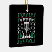 Disk Golf Ugly Christmas Sweater Pajama Geschenke Keramikornament (Rechts)