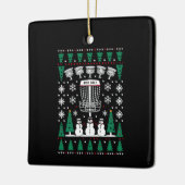 Disk Golf Ugly Christmas Sweater Pajama Geschenke Keramikornament (Links)