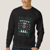 Disk Golf Ugly Christmas Sweater Pajama Geschenke Sweatshirt (Vorderseite)