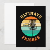 Disk Golf Ultimate Frisbee Einladung (Vorne/Hinten)