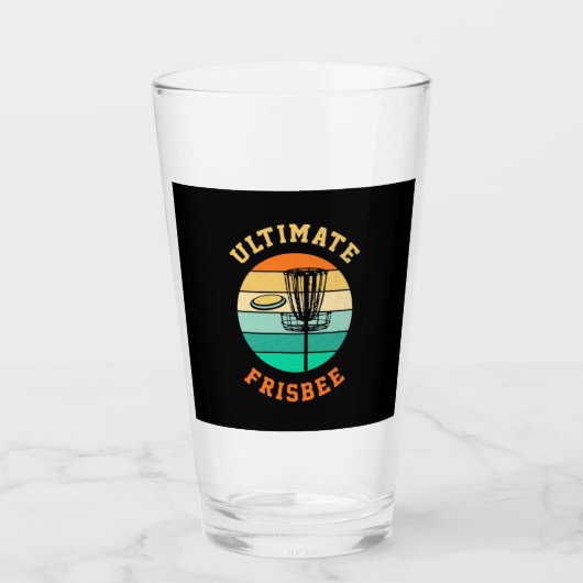 Disk Golf Ultimate Frisbee Glas (Vorderseite)