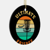 Disk Golf Ultimate Frisbee Keramik Ornament (Rechts)