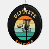 Disk Golf Ultimate Frisbee Keramik Ornament (Links)