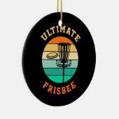 Disk Golf Ultimate Frisbee Keramik Ornament (Rechts)