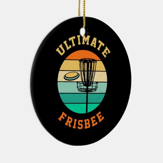 Disk Golf Ultimate Frisbee Keramik Ornament (Rechts)