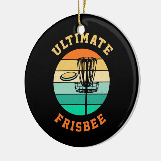 Disk Golf Ultimate Frisbee Keramik Ornament (Links)
