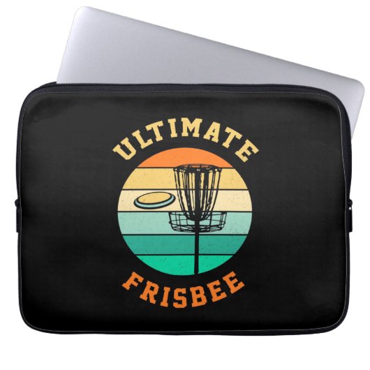 Disk Golf Ultimate Frisbee Laptopschutzhülle (Vorderseite)