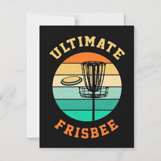 Disk Golf Ultimate Frisbee Mitteilungskarte (Vorderseite)