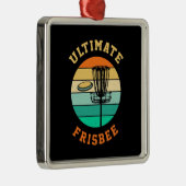 Disk Golf Ultimate Frisbee Ornament Aus Metall (Rechts)