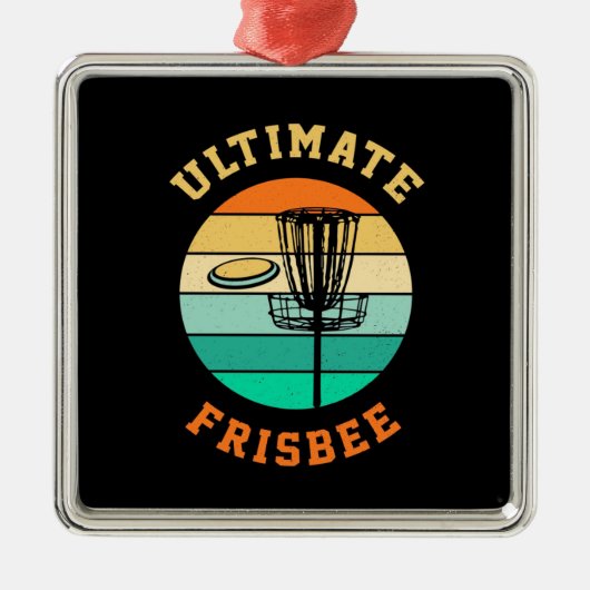 Disk Golf Ultimate Frisbee Ornament Aus Metall (Vorne)