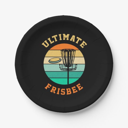 Disk Golf Ultimate Frisbee Pappteller (Vorderseite)
