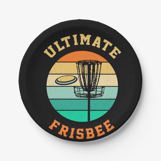 Disk Golf Ultimate Frisbee Pappteller (Vorderseite)