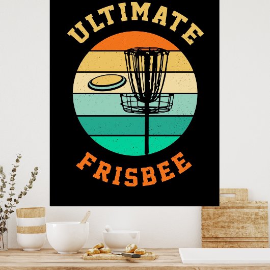 Disk Golf Ultimate Frisbee Poster (Küche)