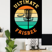 Disk Golf Ultimate Frisbee Poster (Heimbüro)