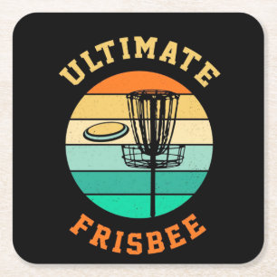 Disk Golf Ultimate Frisbee Rechteckiger Pappuntersetzer