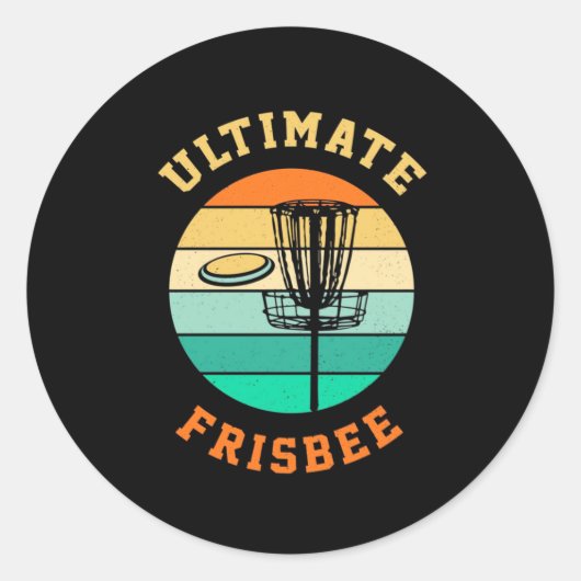 Disk Golf Ultimate Frisbee Runder Aufkleber (Vorderseite)