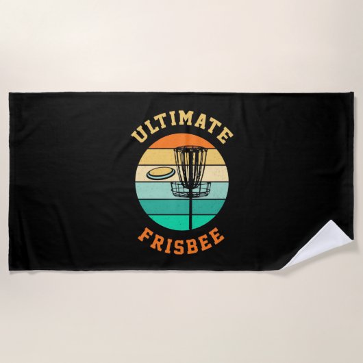 Disk Golf Ultimate Frisbee Strandtuch (Vorderseite)