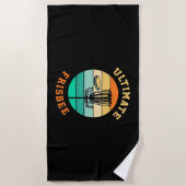 Disk Golf Ultimate Frisbee Strandtuch (Vorderseite)