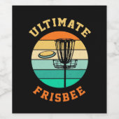 Disk Golf Ultimate Frisbee Weinetikett (Einzelnes Label)