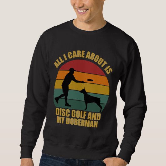 Disk Golf und Doberman Sweatshirt (Vorderseite)