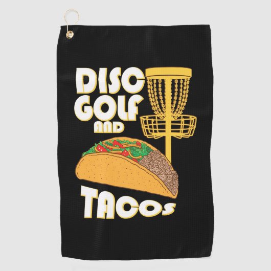 Disk Golf und Tacos Golfhandtuch (Vorderseite)