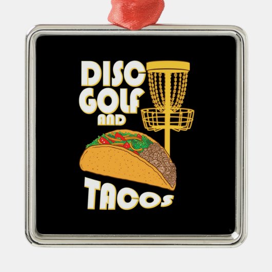 Disk Golf und Tacos Ornament Aus Metall (Vorne)