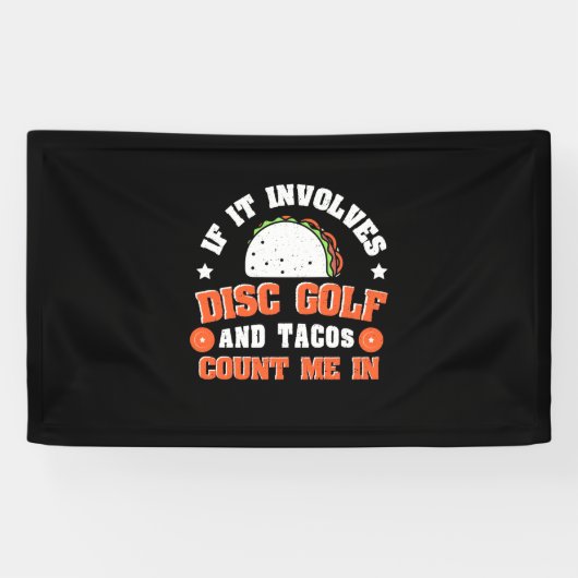 Disk Golf und Tacos zählen mich Banner (Horizontal)