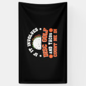 Disk Golf und Tacos zählen mich Banner (Vertikal)