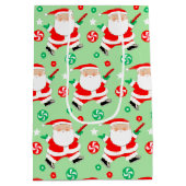 Disk Golf Weihnachtsfeiertag Mittlere Geschenktasc Geschenktüte (Rückseite)