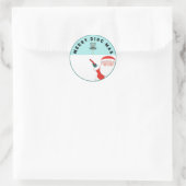 Disk Golf Weihnachtsfeiertag Runder Aufkleber (Tasche)