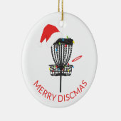 Disk Golf Weihnachtsmannmütze Weihnachts Keramik O Ornament (Rechts)